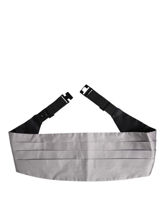 Dolce & Gabbana Gray 100% Silk Wide Waist Cummerbund