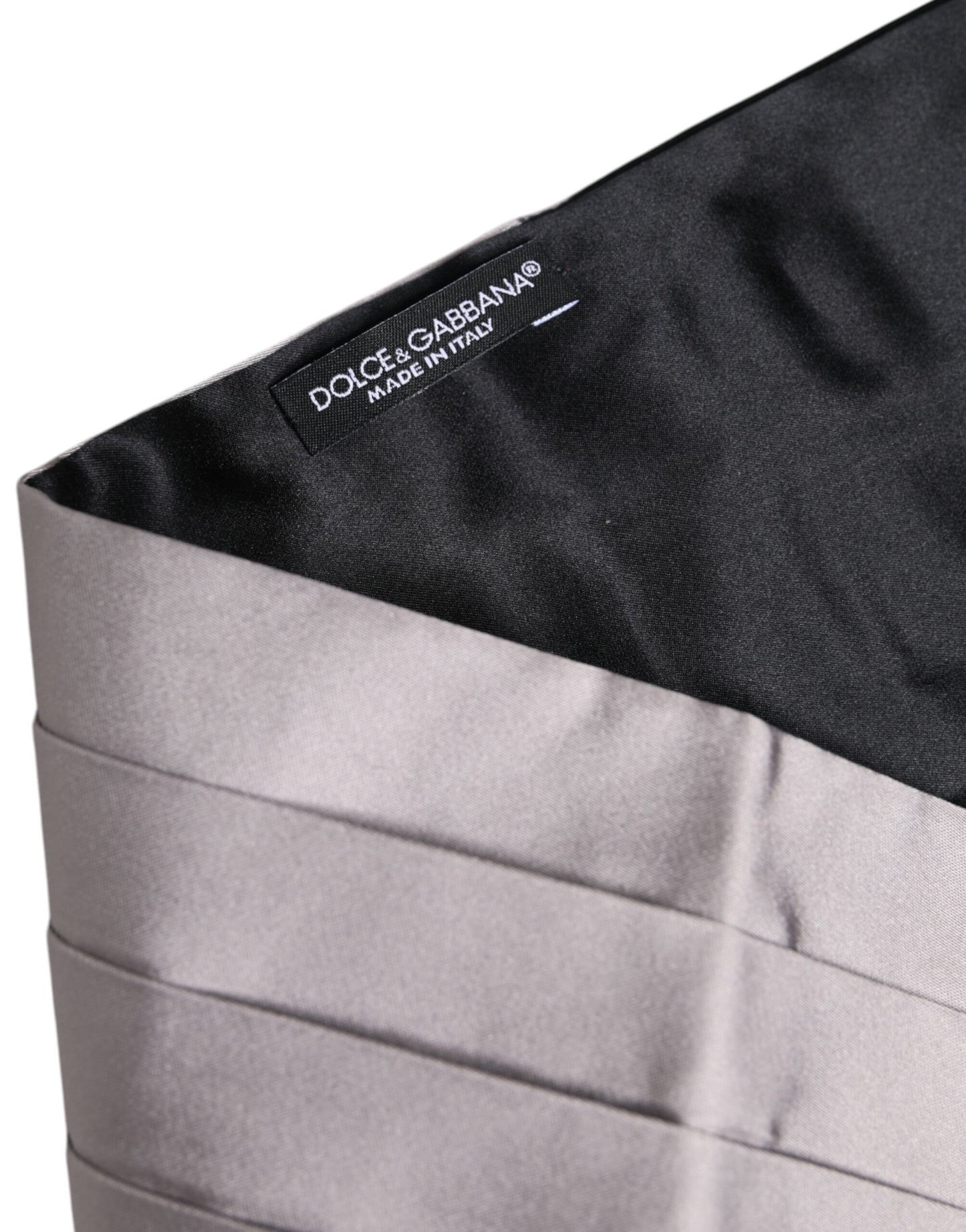 Dolce & Gabbana Gray 100% Silk Wide Waist Cummerbund