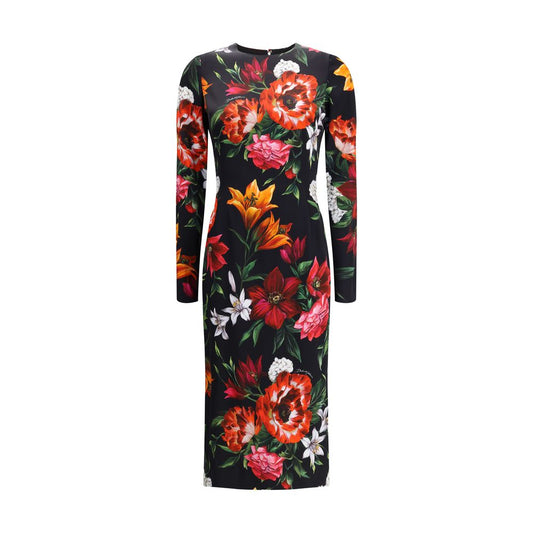 Dolce & Gabbana Long Floral-Print Dress