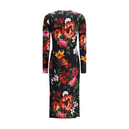 Dolce & Gabbana Long Floral-Print Dress