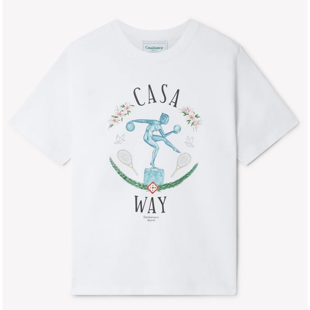 Casablanca White Cotton T-Shirt - Elegant Comfort Redefined
