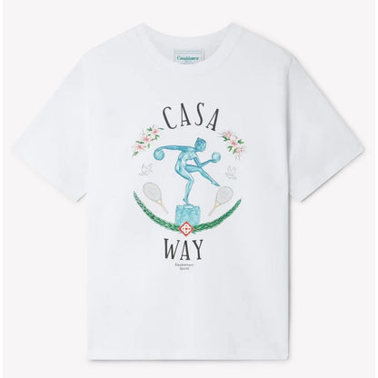 Casablanca White Cotton T-Shirt - Elegant Comfort Redefined