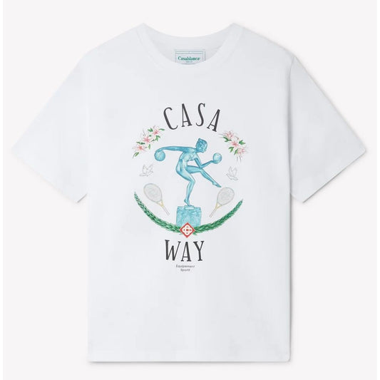 Casablanca White Cotton T-Shirt - Elegant Comfort Redefined