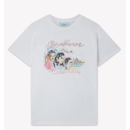 Casablanca White Cotton T-Shirt - Relaxed Fit