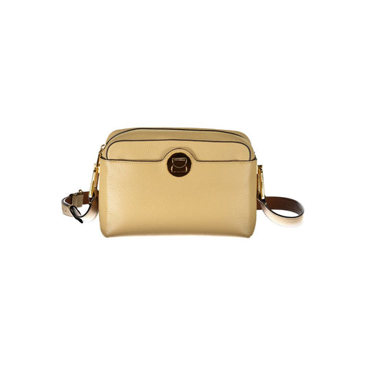 Coccinelle Beige Leather Handbag: Timeless Elegance and Functionality