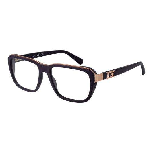 Guess Men’s Optical Glasses – Purple Rectangle Frame, 55mm