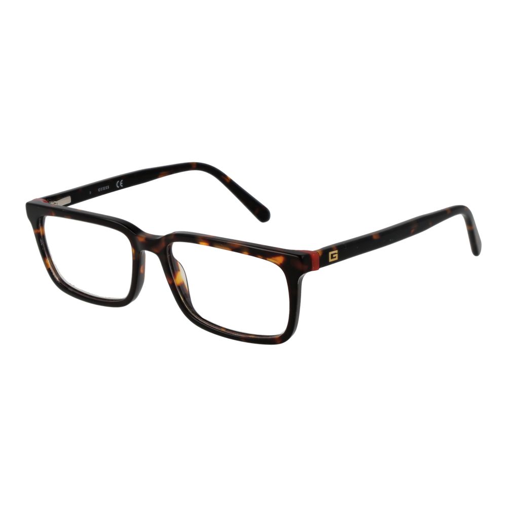 Guess Brown Men's Optical Frames – Rectangle Full-Rim Design