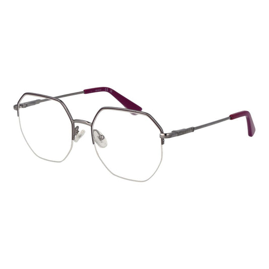 Guess Women’s Optical Glasses – Silver Rectangle Frame, 52mm
