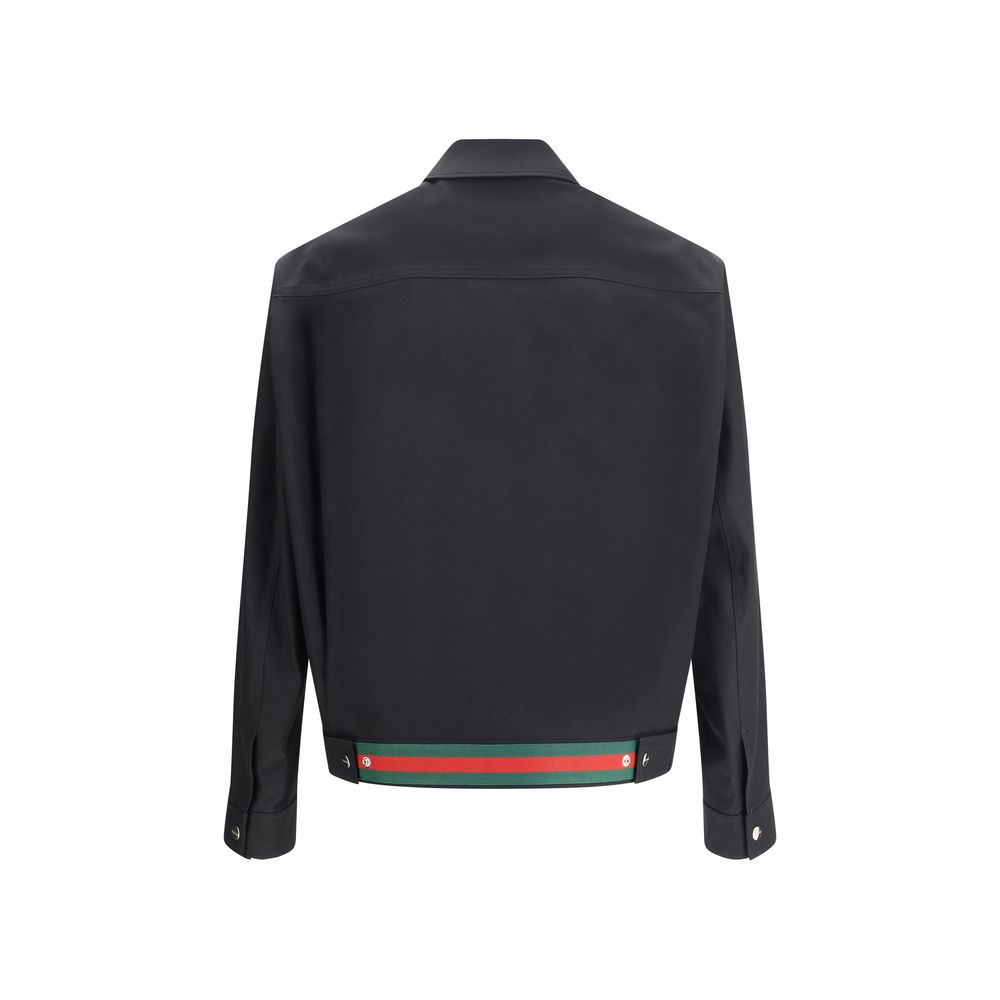 Gucci Cotton Jacket with Iconic Stripes