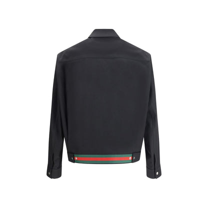 Gucci Cotton Jacket with Iconic Stripes