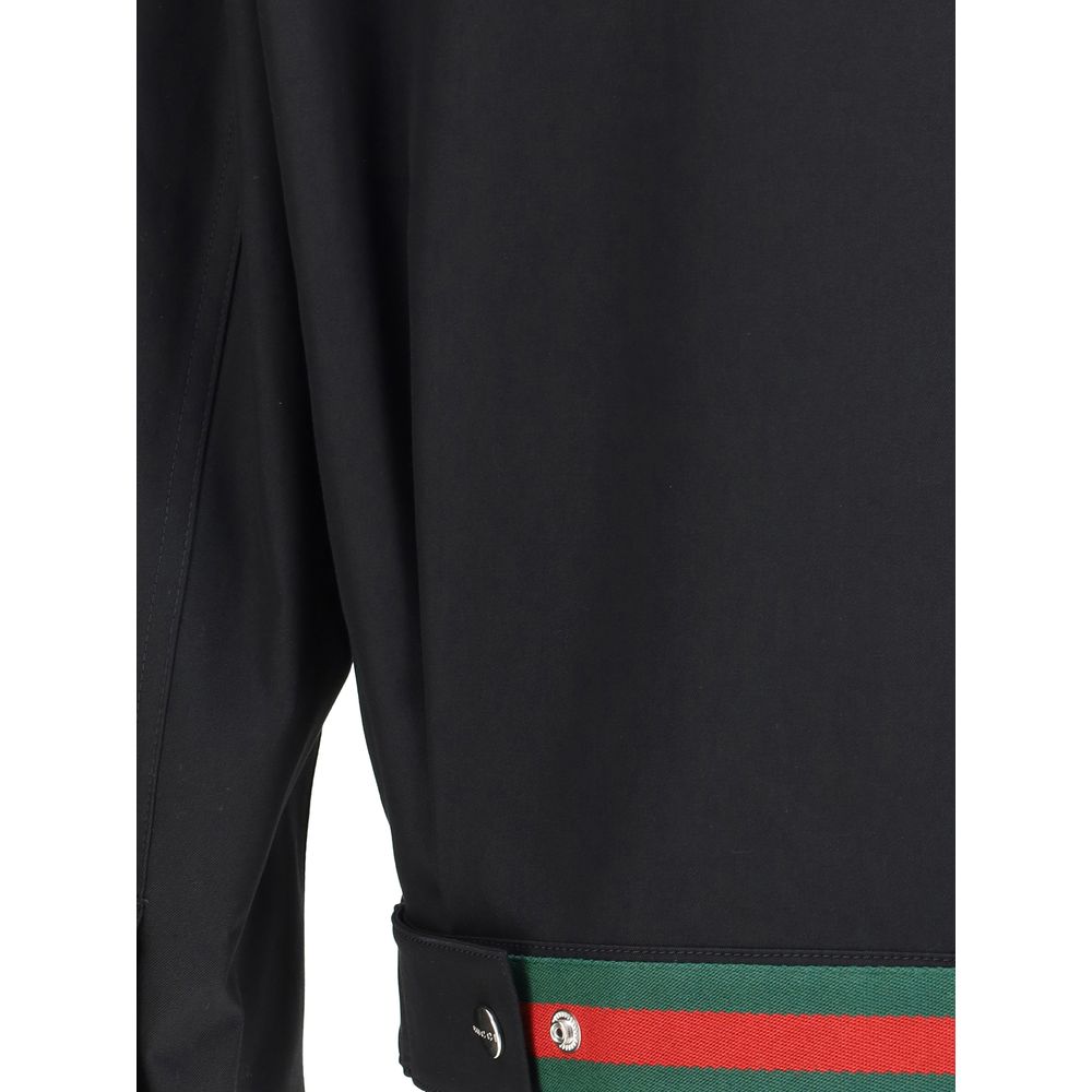 Gucci Cotton Jacket with Iconic Stripes