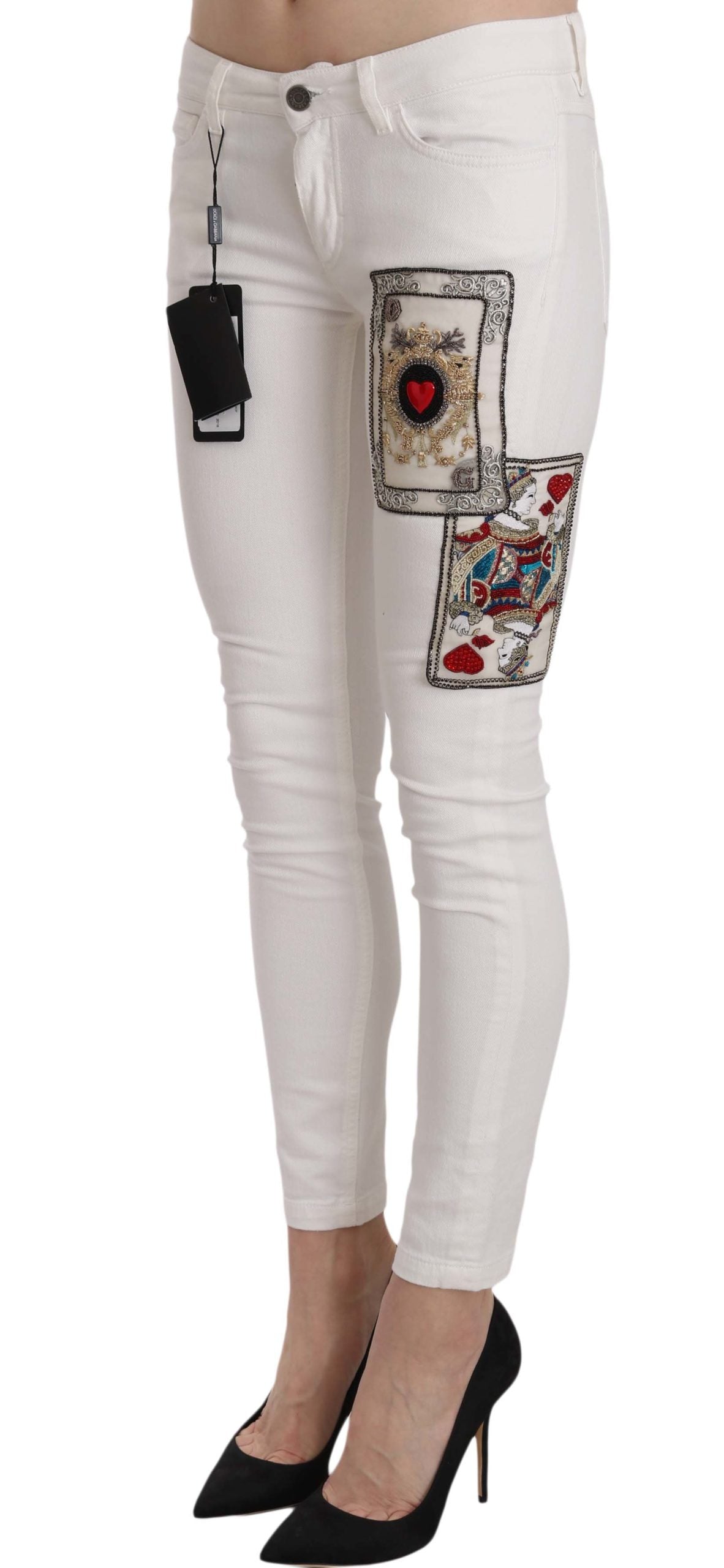  - Queen Of Hearts Embellished Skinny Pants Jeans