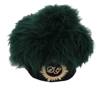  - Elegant Emerald Cashmere Cloche Cap