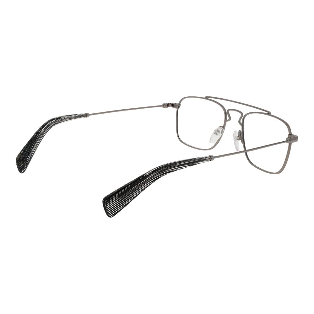 Yohji Yamamoto Silver Unisex Optical Frames – Full-Rim Design