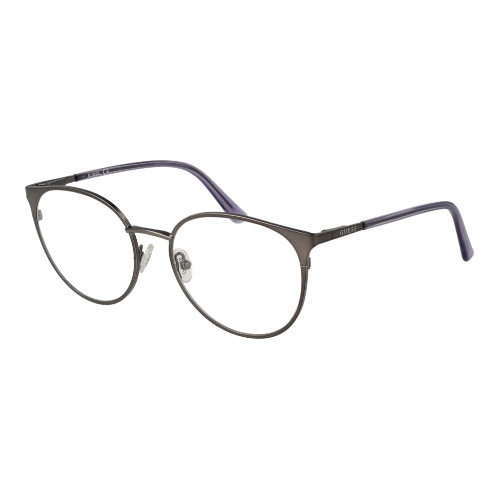 Guess Women’s Optical Glasses – Silver Round Frame, 53mm