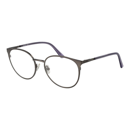 Guess Women’s Optical Glasses – Silver Round Frame, 53mm