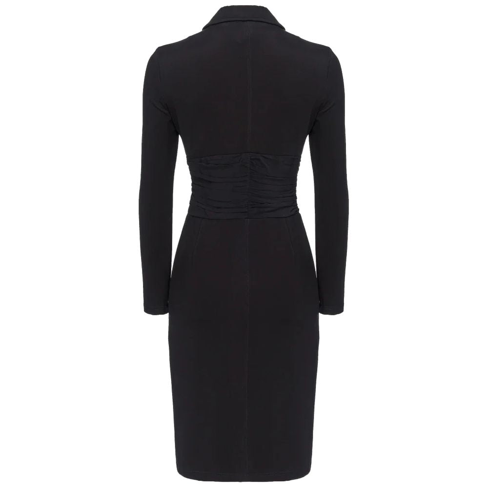 PINKO Black Viscose Dress - Edgy & Glamorous Design