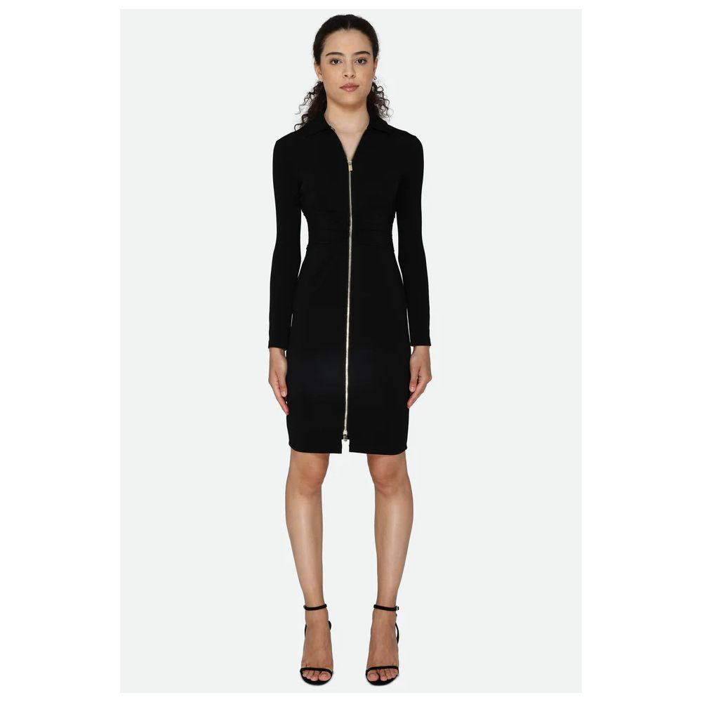 PINKO Black Viscose Dress - Edgy & Glamorous Design