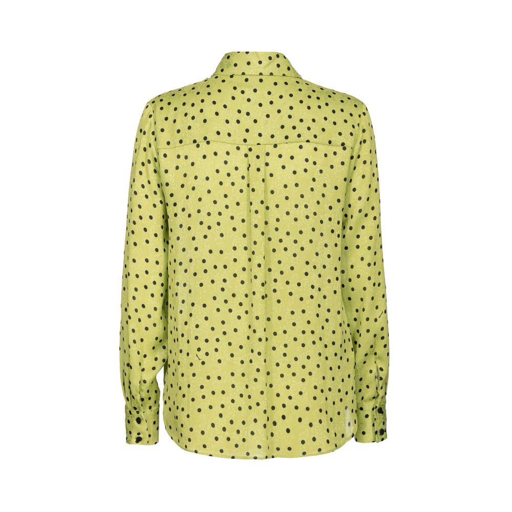 PINKO Green Polyester Shirt - Statement-Making Polka Dot Elegance