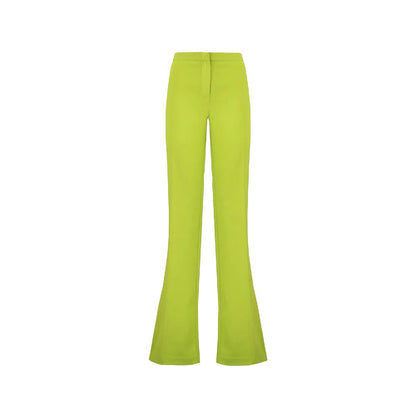 PINKO Green Polyester Flared Trousers