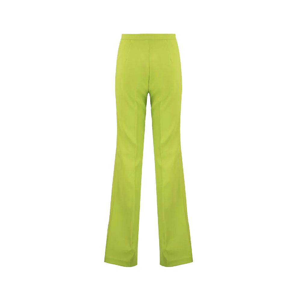 PINKO Green Polyester Flared Trousers