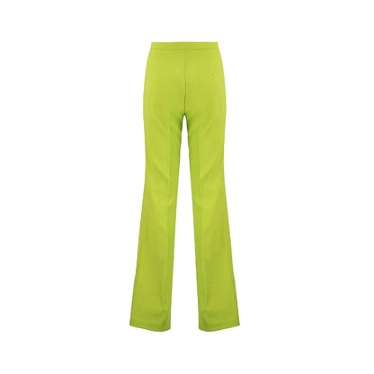 PINKO Green Polyester Flared Trousers