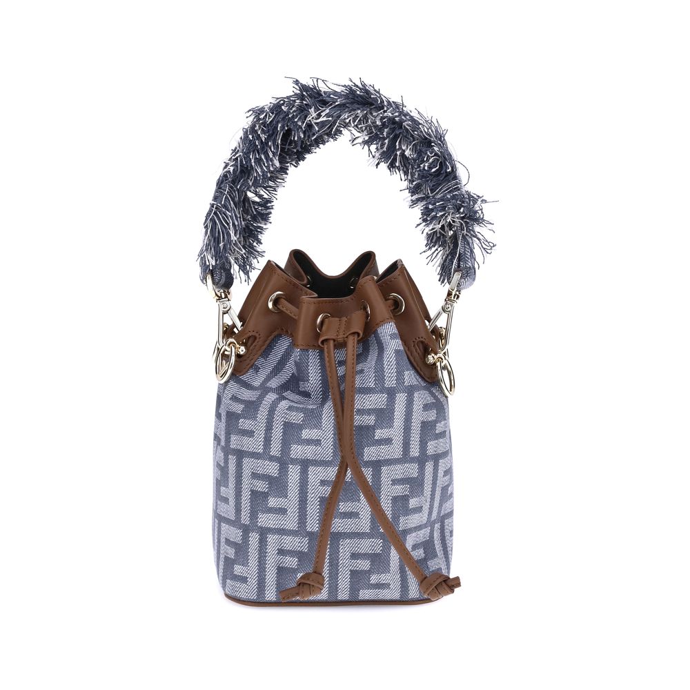 Fendi Mon Tresor Bucket Bag - Light Blue Cotton Elegance