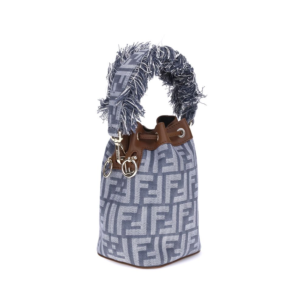 Fendi Mon Tresor Bucket Bag - Light Blue Cotton Elegance