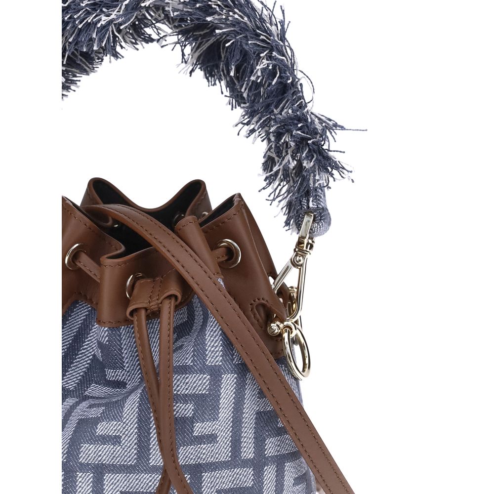 Fendi Mon Tresor Bucket Bag - Light Blue Cotton Elegance
