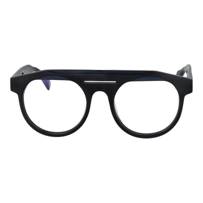 Yohji Yamamoto Black Men's Optical Frames – Stylish Aviator Design