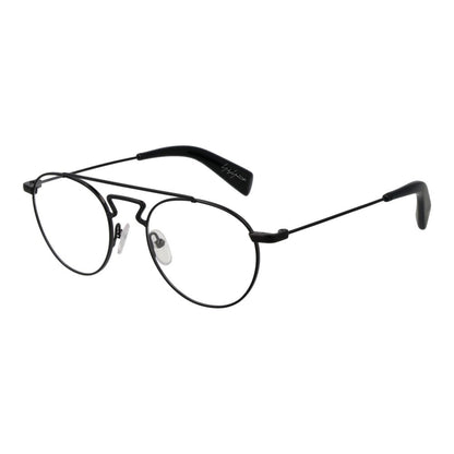 Yohji Yamamoto Men’s Optical Frames – Black Aviator Design