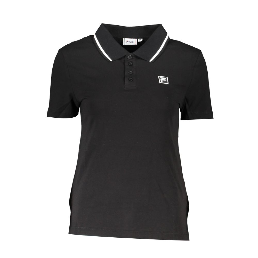 Fila Black Cotton Polo Shirt - Classic Comfort with a Modern Twist