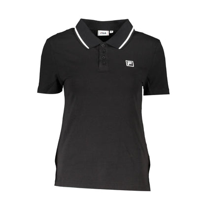 Fila Black Cotton Polo Shirt - Classic Comfort with a Modern Twist