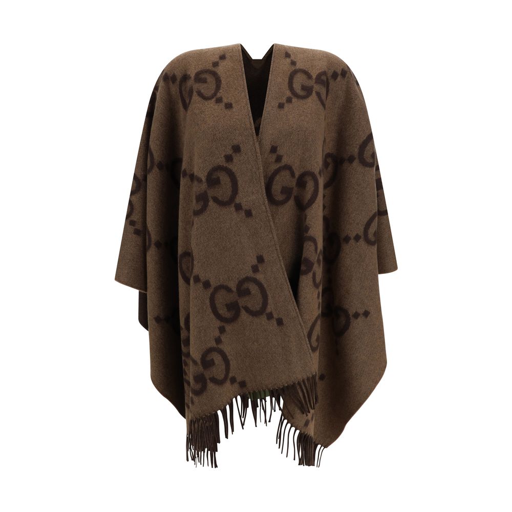 Gucci Cashmere Cape - Reversible Luxury Statement Piece