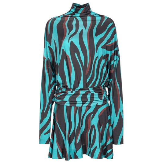 PINKO Green Viscose Dress - Statement-Making Minidress