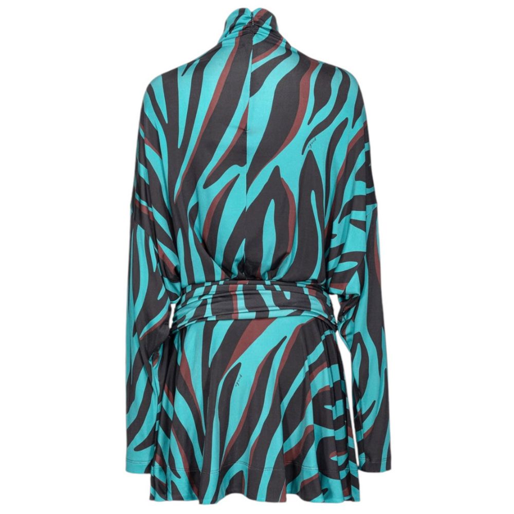PINKO Green Viscose Dress - Statement-Making Minidress