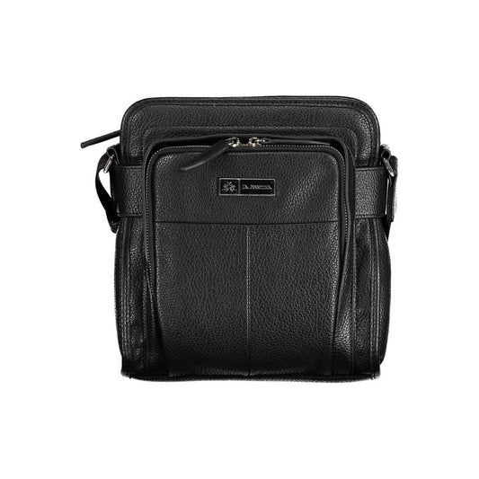 La Martina Black PLeather Effect Shoulder Bag