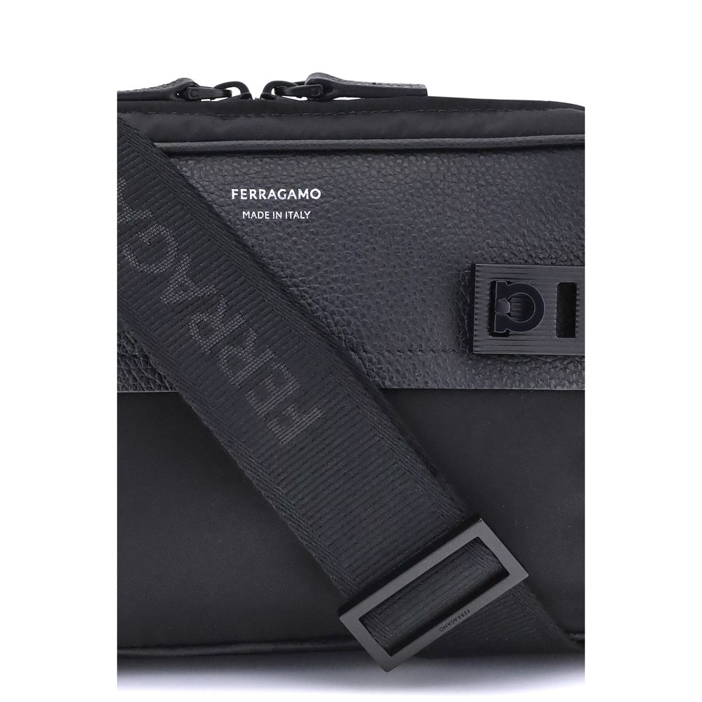 Ferragamo Gancini Buckle Shoulder Bag