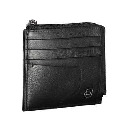 Piquadro Black Leather Wallet - Stylish and Practical Card Holder