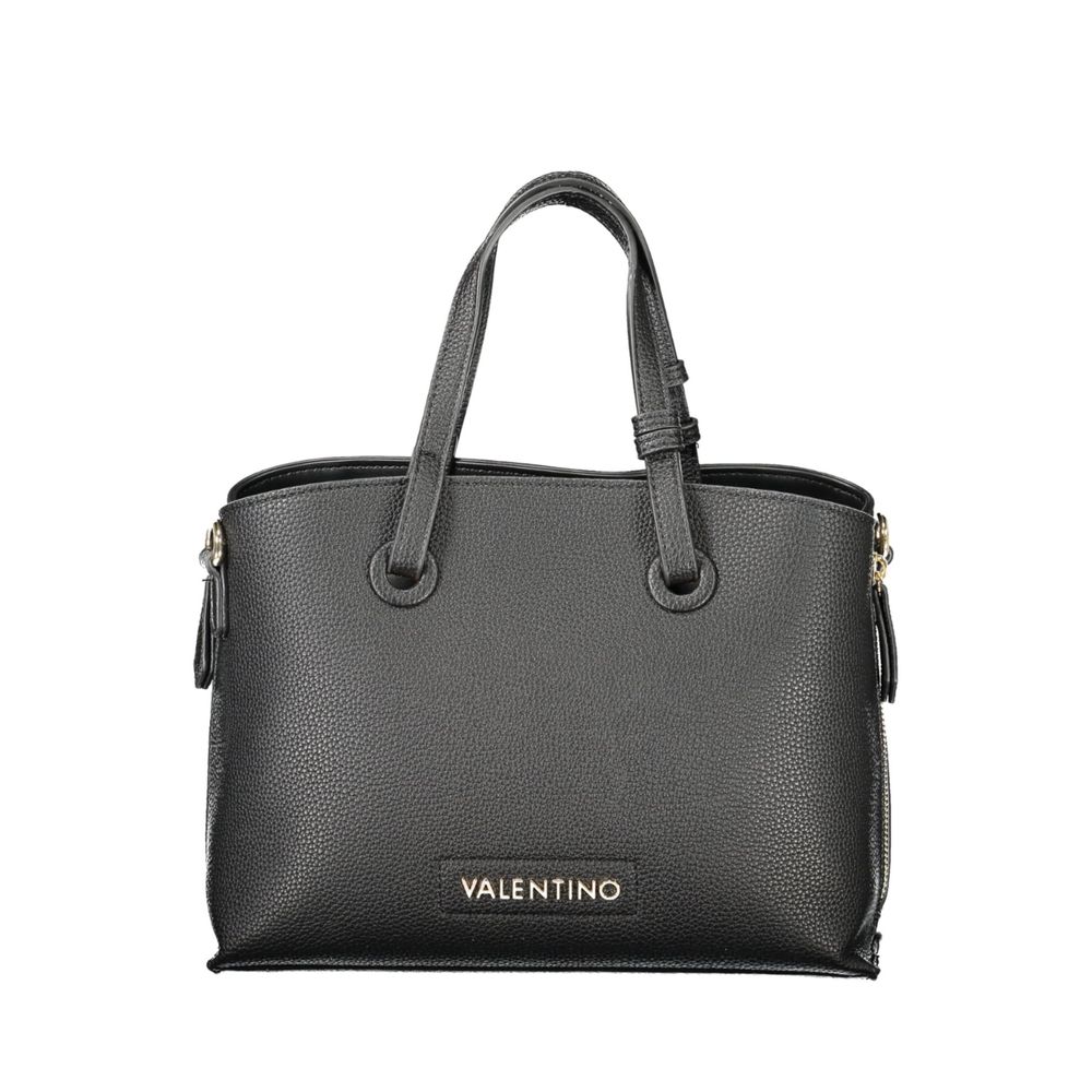 Mario Valentino Black Faux Leather Women's Handbag