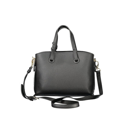 Mario Valentino Black Faux Leather Women's Handbag