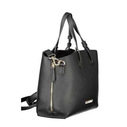 Mario Valentino Black Faux Leather Women's Handbag
