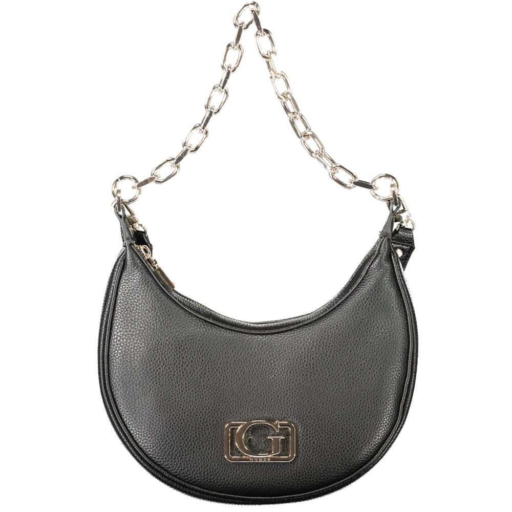 Guess Jeans Black Circe Handbag – Faux Leather, Versatile Design