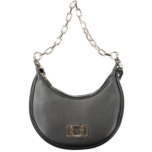 Guess Jeans Black Circe Handbag – Faux Leather, Versatile Design