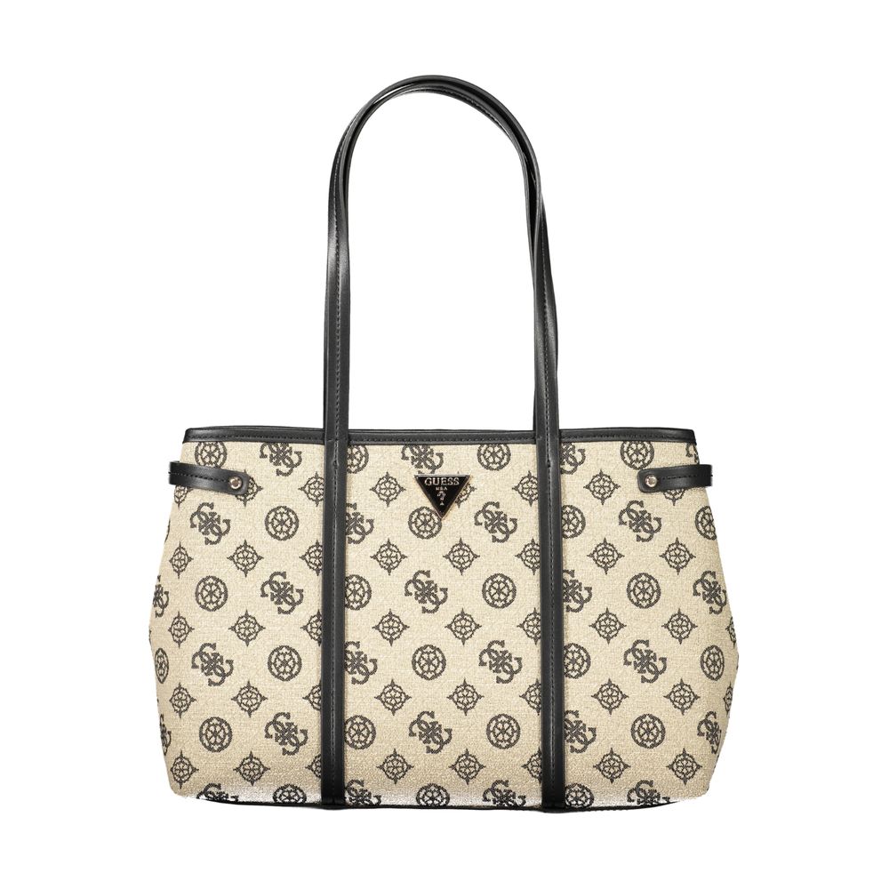 Guess Jeans Beige Cotton Beyza Handbag