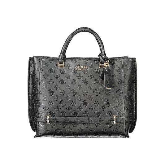 Guess Jeans Black ZARELA Handbag – Faux Leather, Stylish Design