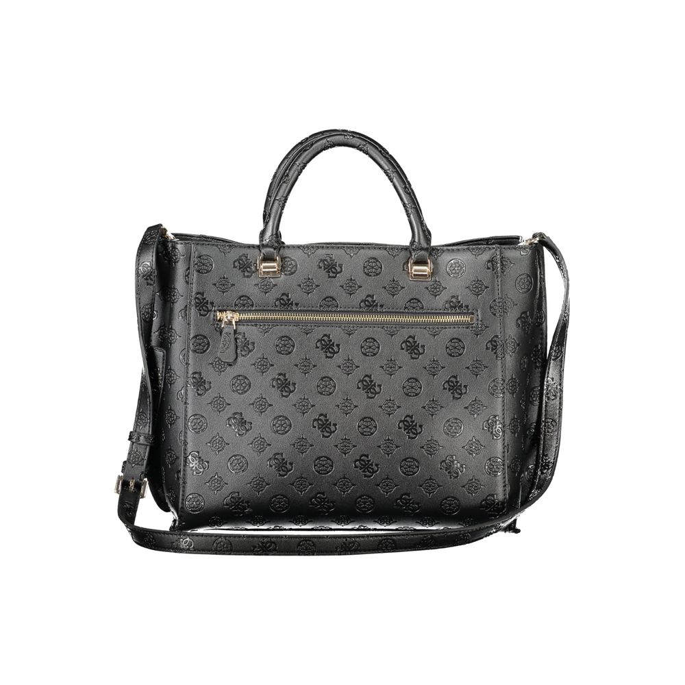 Guess Jeans Black ZARELA Handbag – Faux Leather, Stylish Design