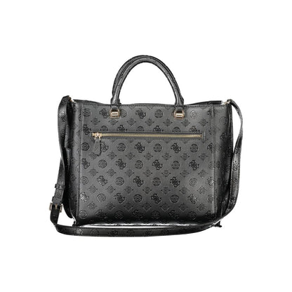 Guess Jeans Black ZARELA Handbag – Faux Leather, Stylish Design