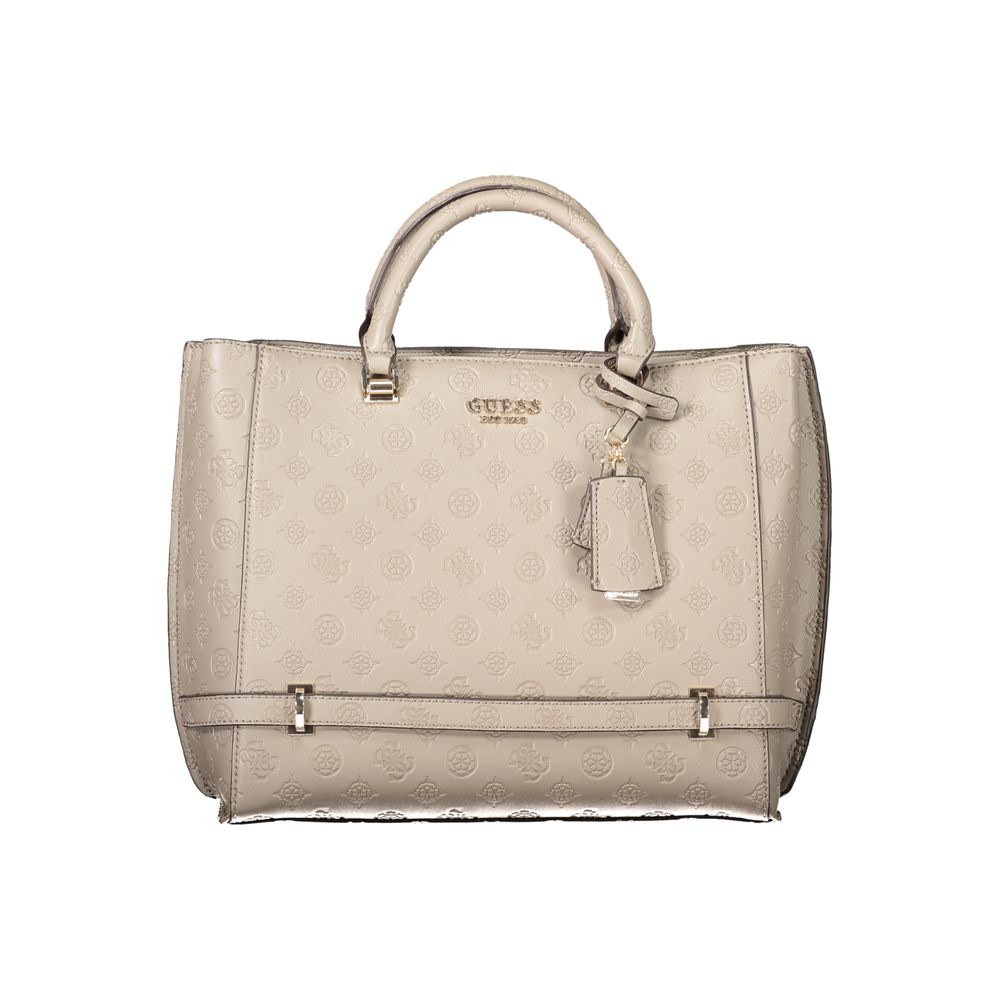 Guess Jeans Brown Zarela Handbag – Faux Leather, Versatile Chic Design