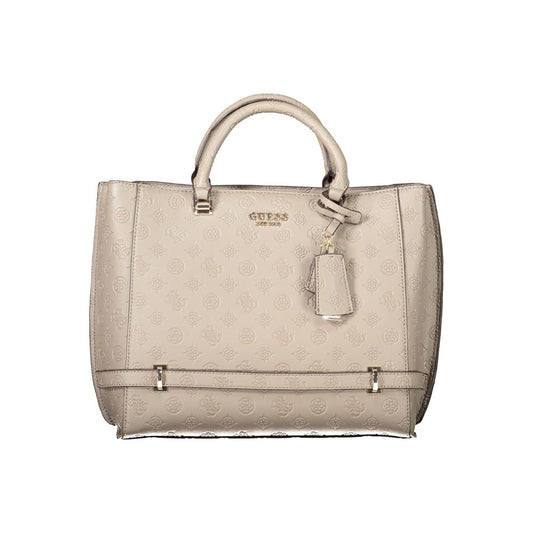 Guess Jeans Brown Zarela Handbag – Faux Leather, Versatile Chic Design